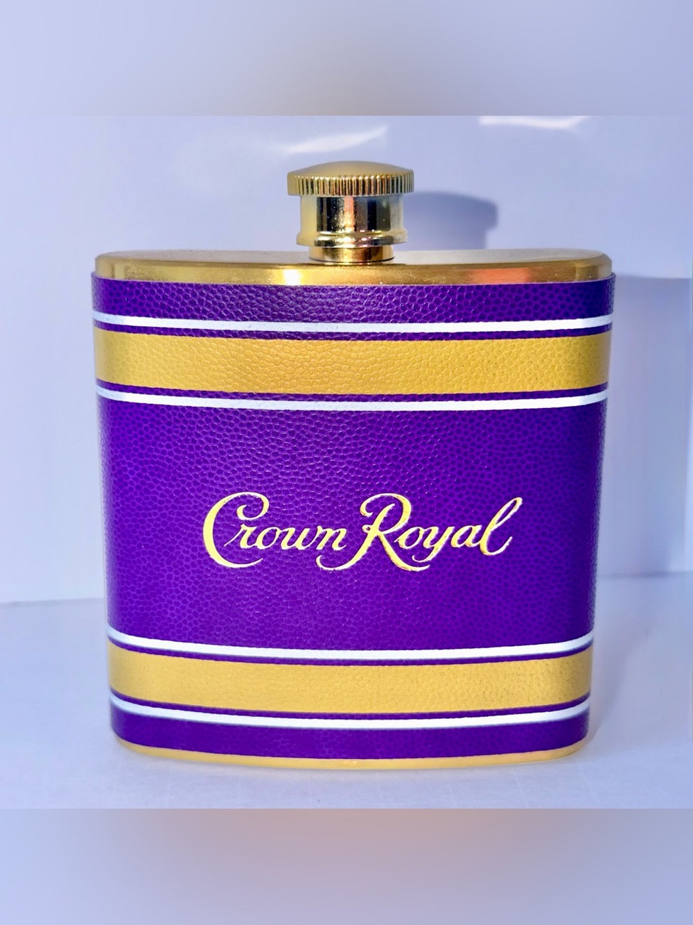 Crown Royal Purple & Gold Hip Flask - Branded Collectible